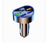 Caricabatterie da auto a doppia ricarica rapida con cavo, adattatore per accendisigari ad alta potenza da 120 W, spina USB per ricarica