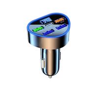 Caricabatterie da auto a doppia ricarica rapida con cavo, adattatore per accendisigari ad alta potenza da 120 W, spina USB super veloce_M