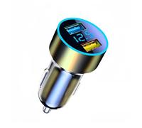 caricabatterie da auto, Adattatore 6 in 1 for telefono cellulare USB PD tipo C Cavo for cavo di ricarica Accendino QC Display accendisigari(2 Ports)