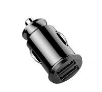 caricabatterie da auto, Adattatore for cellulare con doppia porta USB da 20 W, adatto for la ricarica Xiaomi tramite accendino(Black)