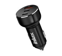 Inkax Caricatore Accendisigari 78W Doppio USB-C + USB Ricarica Veloce, Nero