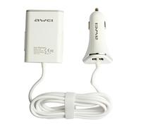 Caricabatterie da auto AWEI ad alta velocità da 9,6 A con 4 porte USB, colore bi
