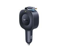 CARICABATTERIE DA AUTO BASEUS C0206400, universale Smartphone, Telefono cellulare, Tablet, Cuffie, Auricolare da 30W, Nero