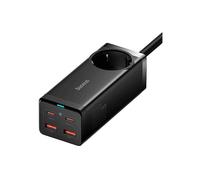 CARICABATTERIE DA AUTO BASEUS Cargador Baseus Gan3 Pro 2xUSB + 2XUSB-C + Enchufe de 100w con cable USB-C de 1,5M Nero