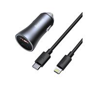 CARICABATTERIE DA AUTO BASEUS Caricabatterie Auto Baseus Golden Contactor Pro Usb Usb-C Qc4.0+ Pd Nero