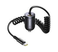 CARICABATTERIE DA AUTO BASEUS Tiny Star Mini USB-C con cavo USB-C da 1 m da 30 W, Nero