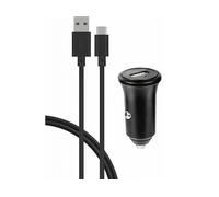 BigBen Connected, Caricabatterie auto USB A 3A FastCharge + cavo USB A/USB C