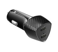 Caricabatterie da Auto Forcell 2x USB-C 40W Power Delivery Nero Carbonio