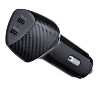 Forcell, Caricabatterie da Auto 2x USB-C 40W Power Delivery Carbonio, Carbonio