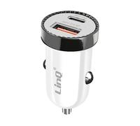 CARICABATTERIE DA AUTO LINQ CAC38W Bianco