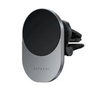 SATECHI Caricatore Wireless da Auto Qi2, Ricarica Rapida 15W | Supporto bocchetta ideale in viaggio, magneti 800-878 g, cavo USB-C 1 m e adattatore auto 25W, per iPhone 12-18
