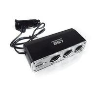 Caricabatterie da auto multi dispositivo a 3 vie per sigarette, adattatore triplo USB splitter presa caricabatterie triplo