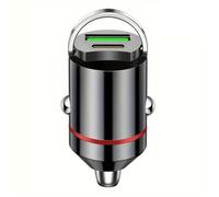 caricabatterie da auto, Ricarica USB PD da 30 W for mini telefono cellulare nascosto di tipo C, adatto for Xiaomi, Samsung, Huawei, accendino(Black Red)