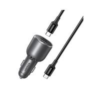 CARICABATTERIE DA AUTO UGREEN EC705, UGREEN smartphone, tablet, laptop da 130 W, Grigio scuro, Nero