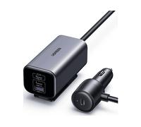 CARICABATTERIE DA AUTO UGREEN EC706, 2 porte USB-C da 150 W, Grigio