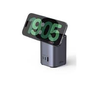 UGREEN Nexode Stazione di Ricarica GaN 65W, Caricabatteria Wireless Qi2 15W per iPhone, Alimentazione da Tavolo Compatibile con MagSafe 16 15 14 13 12, Galaxy S24, iPad, MacBook ecc