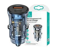 CARICABATTERIE DA AUTO USAMS US-CC164 C32 da 30 W, Blu
