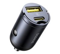 Caricabatterie da auto USB-A USB-C da 30 W - Nero