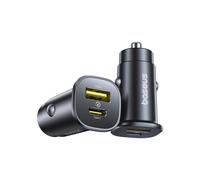 Caricabatterie da auto USB-C USB-A da 30 W - Nero