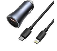 CARICABATTERIE DA AUTO BASEUS Caricabatterie Auto Baseus Golden Contactor Pro Usb Usb-C Qc4.0+ Pd Nero