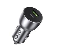 Caricabatterie da auto USB e USB-C QC 3.0 PD 36W 3A Grigio