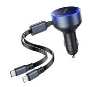 Caricabatterie da auto Vention da 30 W - USB-C maschio USB-C femmina Lightning - Ricarica rapida - Nero