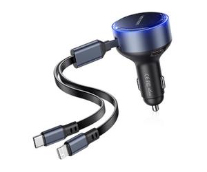 CARICABATTERIE DA AUTO Vention Vention FFOB0 da 60 W, Nero, Blu