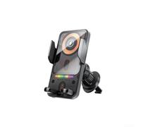 Caricabatterie da auto wireless da 15 W e supporto per telefono, supporto caricabatterie da auto wireless, Auto-Bloccaggio Porta Cellulare Auto per iPhone, per Samsung, per Huawei, per LG(nero)