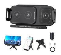 Caricabatterie da auto wireless Olycism girevole a 90 gradi per Galaxy Z Fold/Flip con caricabatterie rapido wireless QC 3.0 a doppio scomparto da 15 W compatibile con Z Fold/Flip 7, 6, 5 e 4
