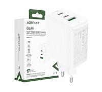 CARICABATTERIE DA MURO ACEFAST A41 GaN, 2 USB-C, USB-A, PPS, PD, QC4+ da 65 W, Bianco