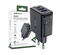 CARICABATTERIE DA MURO ACEFAST A57 GaN, 2 USB-A, USB-C, 3 porte da 35 W, Nero