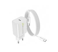 Mayaxess, Caricatore da parete per Galaxy S21 Ultra 20W + Cavo USB-C 1m, Bianco