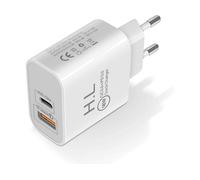 Avizar Caricatore da muro USB / USB-C 20W Power Delivery Q.C 3.0 Bianco