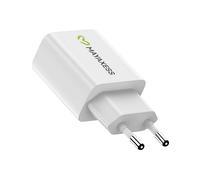 CARICABATTERIE DA MURO AVIZAR SEC-VIRT-S25A da 20 W, Bianco