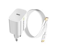 CARICABATTERIE DA MURO AVIZAR SEK-VIRT-PX10R (con cavo USB-C 1 m) da 20 W, Bianco