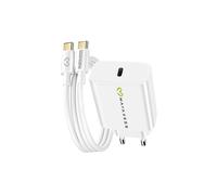 CARICABATTERIE DA MURO AVIZAR Virtuo A33, Samsung, Apple Samsung, Apple da 20 W, Bianco