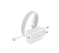 CARICABATTERIE DA MURO AVIZAR Virtuo F7, Samsung, Apple, Poco, dispositivi Android e iOS con ricarica USB-C da 20 W, Bianco