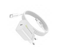 CARICABATTERIE DA MURO AVIZAR Virtuos Serie, Universale Smartphone, dispositivi USB-C da 20 W, Bianco