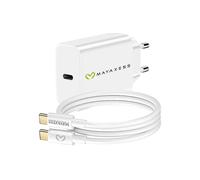 CARICABATTERIE DA MURO AVIZAR Virtuos, Universale Smartphone, iPhone 15 Pro, dispositivi Android con USB-C da 20 W, Bianco