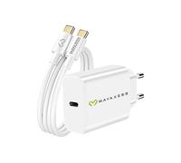 Mayaxess, Caricatore da parete per Galaxy S26 20W + Cavo USB-C 1m, Bianco