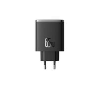 Baseus Travel Charger Cube Pro GaN Quick Charger C+C+U, 65W, Black EU (P10152301113-00)