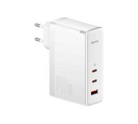 CARICABATTERIE DA MURO BASEUS Baseus GaN5 Pro Charger 2xUSB-C + USB 140W White Bianco