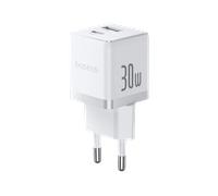 CARICABATTERIE DA MURO BASEUS Cargador Baseus Palm Fast Charger USB-C+A 30W Cluster Blanco da 30 W, Bianco