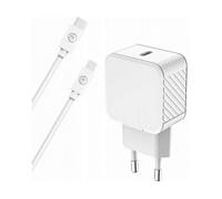 CARICABATTERIE DA MURO BIGBEN CS20WCPDCBLMFICRW (con cavo USB-C/Lightning 1,2 m) da 20 W, Bianco
