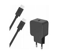 CARICABATTERIE DA MURO BIGBEN CSCBLCC25WPDRB (con cavo USB-C/USB-C 1,2 m) da 25 W, Nero