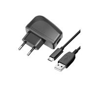 Caricabatterie 2A Smartphone e Cavo USB Type C Flessibile 1m Bluestar Nero