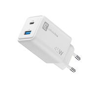 CARICABATTERIE DA MURO CELLULAR LINE AchteI2USBPD45WW, Universale Smartphone, Tablet da 45 W, Bianco
