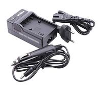 CARICABATTERIE da muro e per auto per batterie SONY NP-FP/NP-FH per fotocamere Sony Series DCR-SR75, SR75E, DCR-SR80, SR80E, ecc