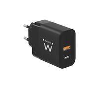 CARICABATTERIE DA MURO EWENT Cargador Ewent EW1327 USB-C/USB-A Fast Charger 45W Negro Nero