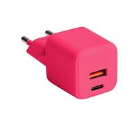 FOREVER COLORUM Caricatore USB C USB A 30W Magenta - Funzione di Caricabatterie Rapido e Tecnologia Power Delivery - Presa USB con Custodia Resistene al Fuoco e Tecnologia GaN - Caricatore USB A USB C